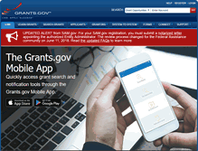 Tablet Screenshot of grants.gov